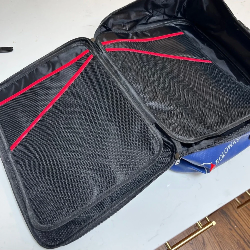 Roloway Fireproof Document Bag Blue Large Multi-Layer Lockable Security Box Case